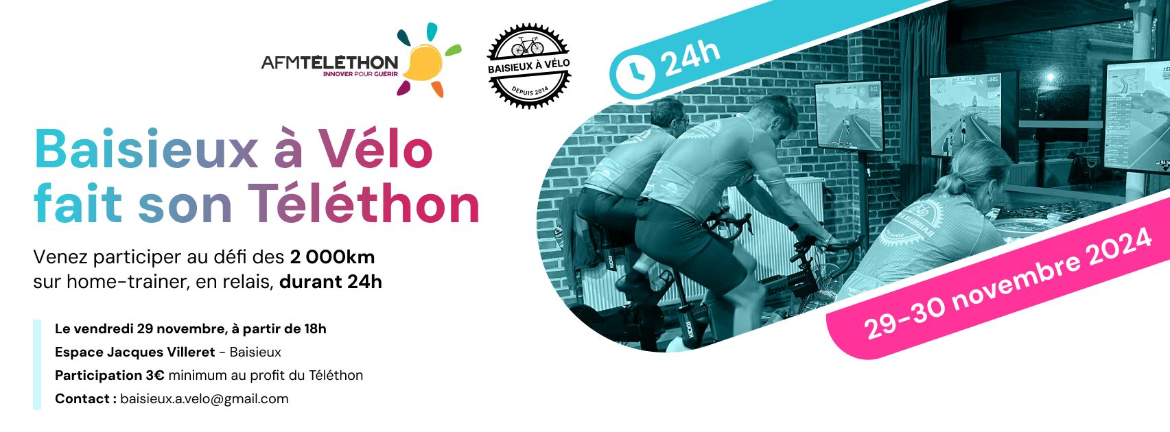 Défi 2000km pour Téléthon 2024